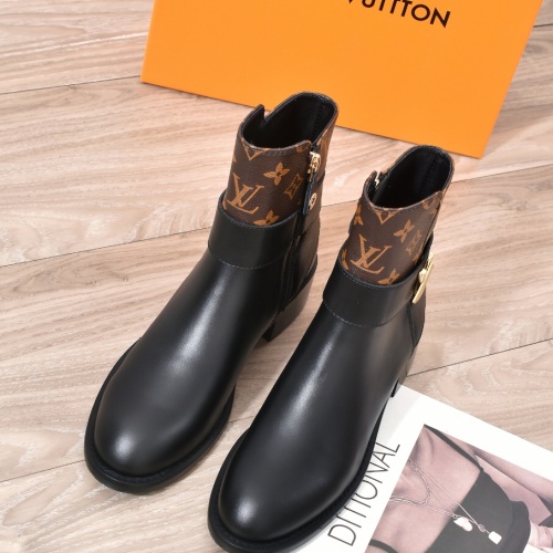 Cheap Louis Vuitton Boots For Women #1244891 Replica Wholesale [$98.00 USD] [ITEM#1244891] on Replica Louis Vuitton Boots