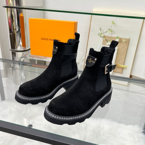 Cheap Louis Vuitton Boots For Women #1244896 Replica Wholesale [$100.00 USD] [ITEM#1244896] on Replica Louis Vuitton Boots