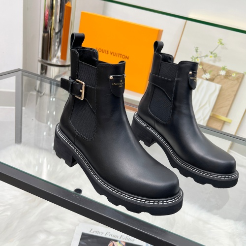 Cheap Louis Vuitton Boots For Women #1244899 Replica Wholesale [$100.00 USD] [ITEM#1244899] on Replica Louis Vuitton Boots