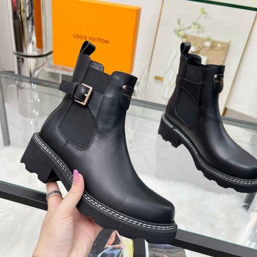 Cheap Louis Vuitton Boots For Women #1244899 Replica Wholesale [$100.00 USD] [ITEM#1244899] on Replica Louis Vuitton Boots