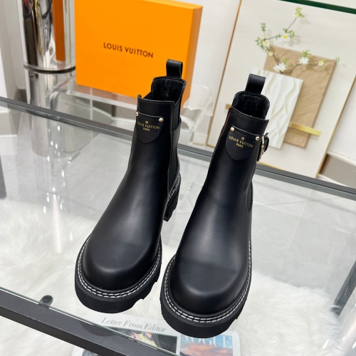 Cheap Louis Vuitton Boots For Women #1244899 Replica Wholesale [$100.00 USD] [ITEM#1244899] on Replica Louis Vuitton Boots