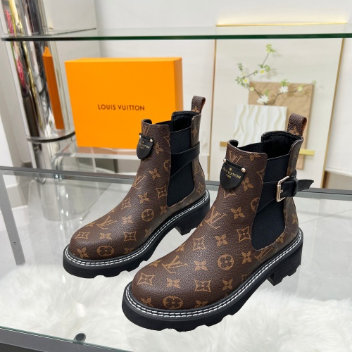 Cheap Louis Vuitton Boots For Women #1244900 Replica Wholesale [$100.00 USD] [ITEM#1244900] on Replica Louis Vuitton Boots