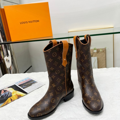 Cheap Louis Vuitton Boots For Women #1244906 Replica Wholesale [$108.00 USD] [ITEM#1244906] on Replica Louis Vuitton Boots