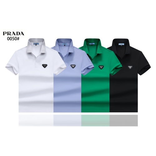 Cheap Prada T-Shirts Short Sleeved For Men #1244971 Replica Wholesale [$39.00 USD] [ITEM#1244971] on Replica Prada T-Shirts