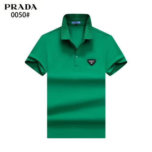 Cheap Prada T-Shirts Short Sleeved For Men #1244973 Replica Wholesale [$39.00 USD] [ITEM#1244973] on Replica Prada T-Shirts