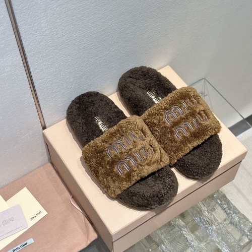 Cheap MIU MIU Slippers For Women #1245040 Replica Wholesale [$98.00 USD] [ITEM#1245040] on Replica MIU MIU Slippers