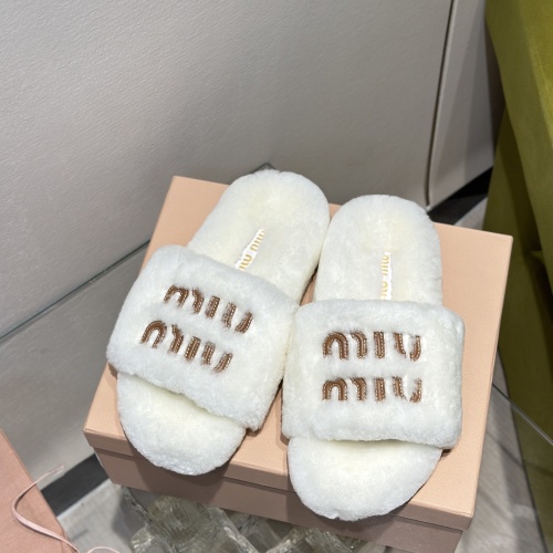 Cheap MIU MIU Slippers For Women #1245041 Replica Wholesale [$98.00 USD] [ITEM#1245041] on Replica MIU MIU Slippers