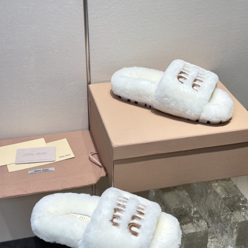 Cheap MIU MIU Slippers For Women #1245041 Replica Wholesale [$98.00 USD] [ITEM#1245041] on Replica MIU MIU Slippers