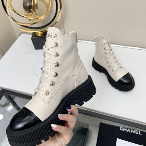 Cheap Chanel Boots For Women #1245106 Replica Wholesale [$102.00 USD] [ITEM#1245106] on Replica Chanel Boots