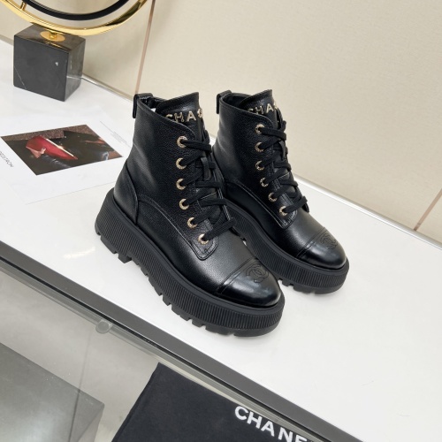 Cheap Chanel Boots For Women #1245112 Replica Wholesale [$102.00 USD] [ITEM#1245112] on Replica Chanel Boots