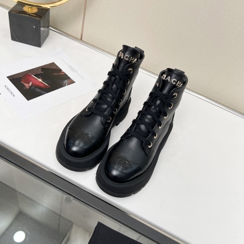 Cheap Chanel Boots For Women #1245112 Replica Wholesale [$102.00 USD] [ITEM#1245112] on Replica Chanel Boots