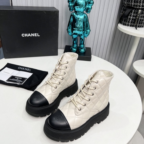 Cheap Chanel Boots For Women #1245114 Replica Wholesale [$102.00 USD] [ITEM#1245114] on Replica Chanel Boots