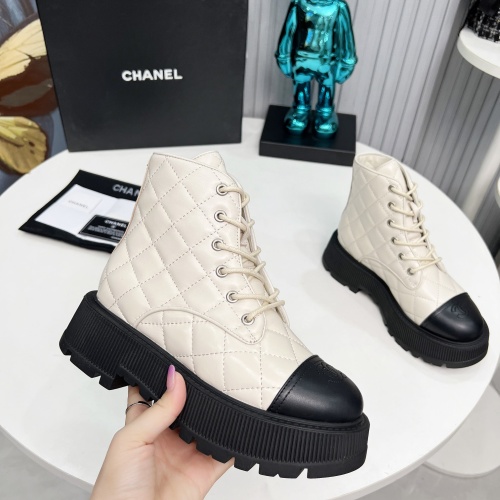 Cheap Chanel Boots For Women #1245114 Replica Wholesale [$102.00 USD] [ITEM#1245114] on Replica Chanel Boots