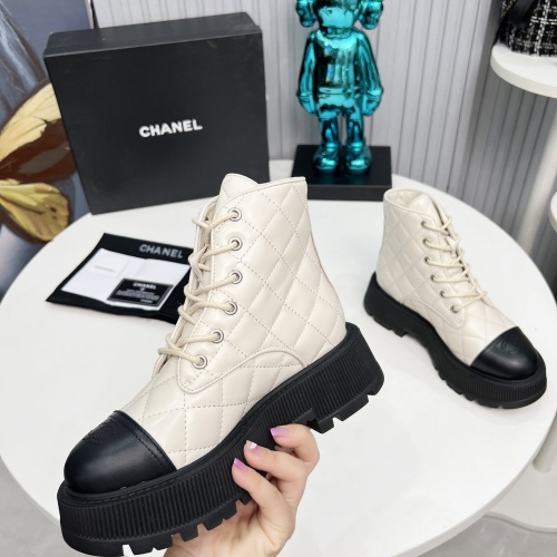 Cheap Chanel Boots For Women #1245114 Replica Wholesale [$102.00 USD] [ITEM#1245114] on Replica Chanel Boots