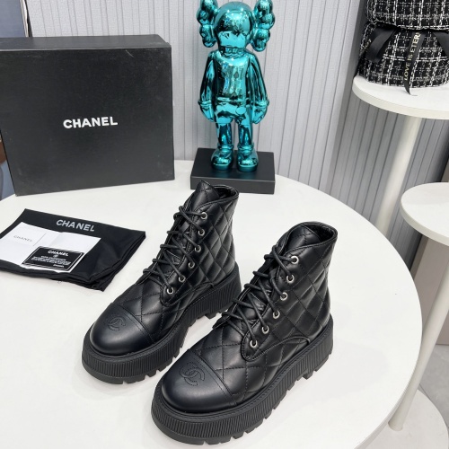 Cheap Chanel Boots For Women #1245116 Replica Wholesale [$102.00 USD] [ITEM#1245116] on Replica Chanel Boots