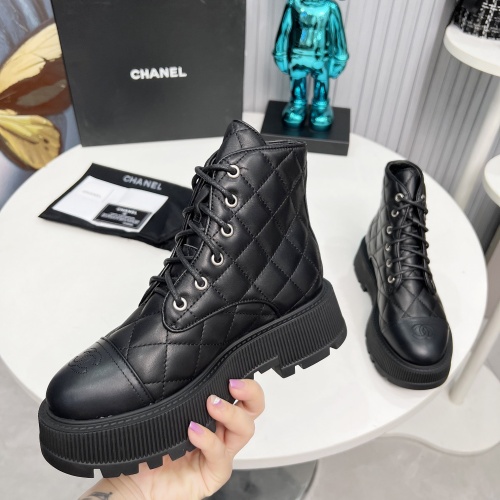 Cheap Chanel Boots For Women #1245116 Replica Wholesale [$102.00 USD] [ITEM#1245116] on Replica Chanel Boots