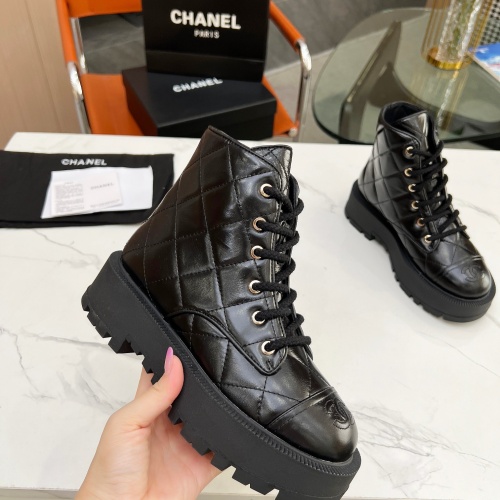 Cheap Chanel Boots For Women #1245130 Replica Wholesale [$118.00 USD] [ITEM#1245130] on Replica Chanel Boots