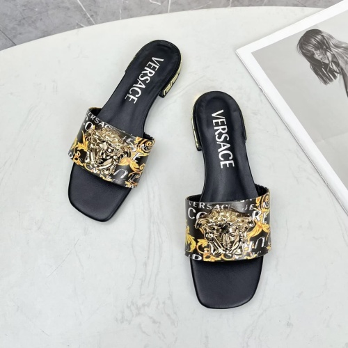 Cheap Versace Slippers For Women #1245180 Replica Wholesale [$80.00 USD] [ITEM#1245180] on Replica Versace Slippers