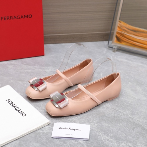 Cheap Salvatore Ferragamo Flat Shoes For Women #1245289 Replica Wholesale [$108.00 USD] [ITEM#1245289] on Replica Salvatore Ferragamo Flat Shoes