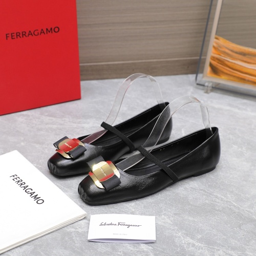 Cheap Salvatore Ferragamo Flat Shoes For Women #1245290 Replica Wholesale [$108.00 USD] [ITEM#1245290] on Replica Salvatore Ferragamo Flat Shoes