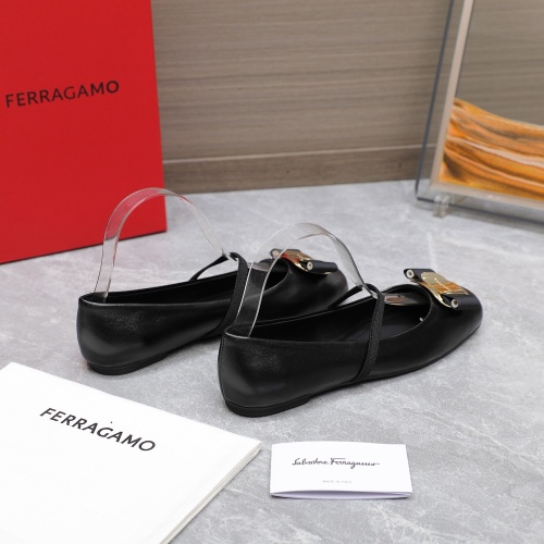 Cheap Salvatore Ferragamo Flat Shoes For Women #1245290 Replica Wholesale [$108.00 USD] [ITEM#1245290] on Replica Salvatore Ferragamo Flat Shoes