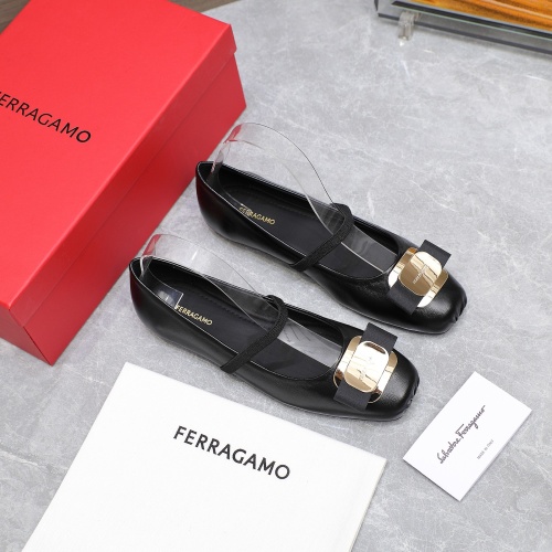 Cheap Salvatore Ferragamo Flat Shoes For Women #1245290 Replica Wholesale [$108.00 USD] [ITEM#1245290] on Replica Salvatore Ferragamo Flat Shoes