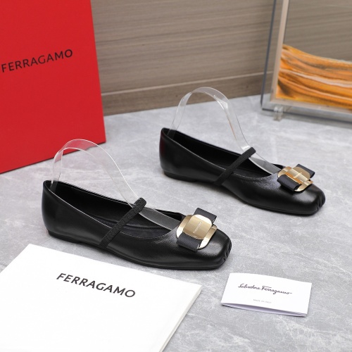 Cheap Salvatore Ferragamo Flat Shoes For Women #1245290 Replica Wholesale [$108.00 USD] [ITEM#1245290] on Replica Salvatore Ferragamo Flat Shoes