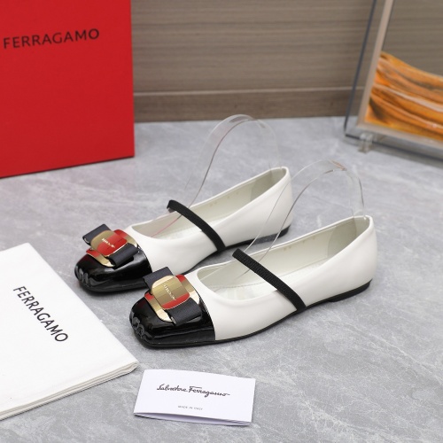 Cheap Salvatore Ferragamo Flat Shoes For Women #1245291 Replica Wholesale [$108.00 USD] [ITEM#1245291] on Replica Salvatore Ferragamo Flat Shoes