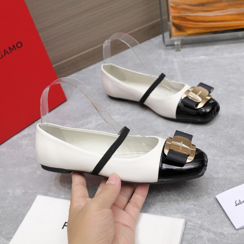 Cheap Salvatore Ferragamo Flat Shoes For Women #1245291 Replica Wholesale [$108.00 USD] [ITEM#1245291] on Replica Salvatore Ferragamo Flat Shoes