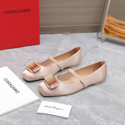 Cheap Salvatore Ferragamo Flat Shoes For Women #1245292 Replica Wholesale [$108.00 USD] [ITEM#1245292] on Replica Salvatore Ferragamo Flat Shoes