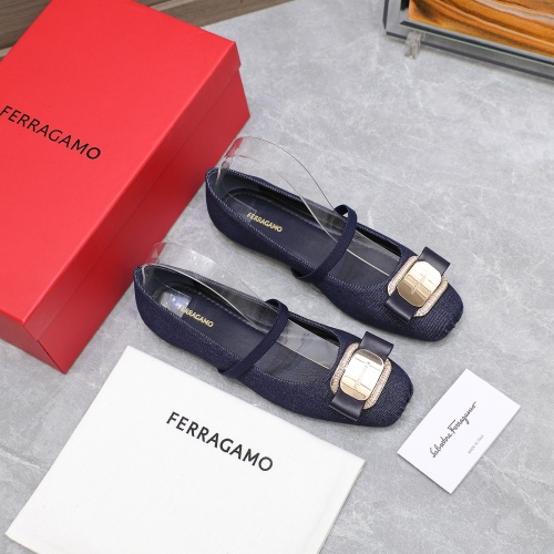 Cheap Salvatore Ferragamo Flat Shoes For Women #1245293 Replica Wholesale [$108.00 USD] [ITEM#1245293] on Replica Salvatore Ferragamo Flat Shoes