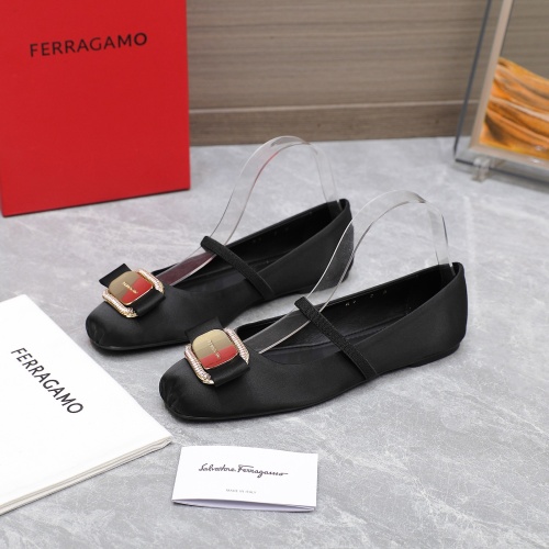 Cheap Salvatore Ferragamo Flat Shoes For Women #1245294 Replica Wholesale [$108.00 USD] [ITEM#1245294] on Replica Salvatore Ferragamo Flat Shoes