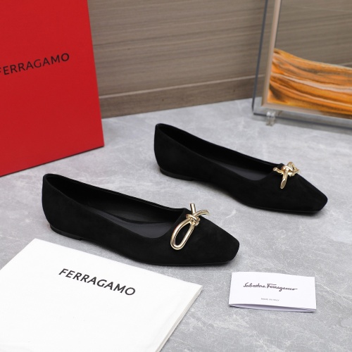 Cheap Salvatore Ferragamo Flat Shoes For Women #1245314 Replica Wholesale [$112.00 USD] [ITEM#1245314] on Replica Salvatore Ferragamo Flat Shoes