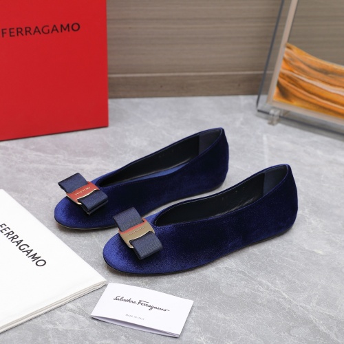 Cheap Salvatore Ferragamo Flat Shoes For Women #1245316 Replica Wholesale [$115.00 USD] [ITEM#1245316] on Replica Salvatore Ferragamo Flat Shoes