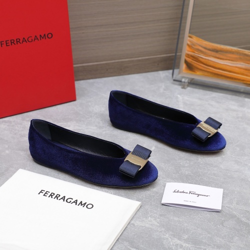 Cheap Salvatore Ferragamo Flat Shoes For Women #1245316 Replica Wholesale [$115.00 USD] [ITEM#1245316] on Replica Salvatore Ferragamo Flat Shoes