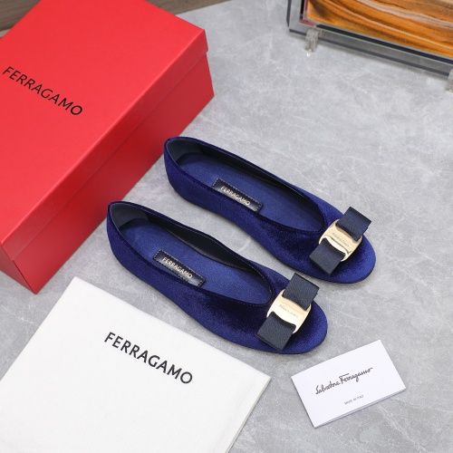 Cheap Salvatore Ferragamo Flat Shoes For Women #1245316 Replica Wholesale [$115.00 USD] [ITEM#1245316] on Replica Salvatore Ferragamo Flat Shoes