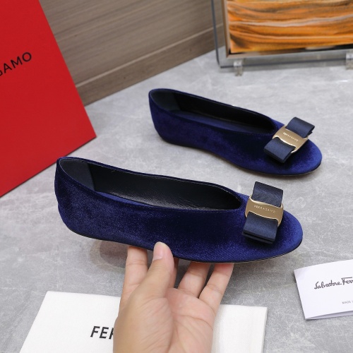 Cheap Salvatore Ferragamo Flat Shoes For Women #1245316 Replica Wholesale [$115.00 USD] [ITEM#1245316] on Replica Salvatore Ferragamo Flat Shoes