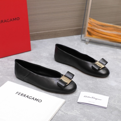 Cheap Salvatore Ferragamo Flat Shoes For Women #1245318 Replica Wholesale [$115.00 USD] [ITEM#1245318] on Replica Salvatore Ferragamo Flat Shoes