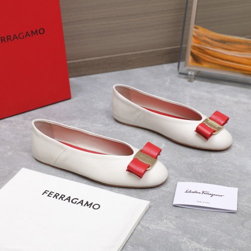 Cheap Salvatore Ferragamo Flat Shoes For Women #1245319 Replica Wholesale [$115.00 USD] [ITEM#1245319] on Replica Salvatore Ferragamo Flat Shoes