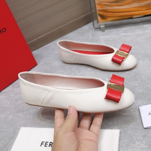 Cheap Salvatore Ferragamo Flat Shoes For Women #1245319 Replica Wholesale [$115.00 USD] [ITEM#1245319] on Replica Salvatore Ferragamo Flat Shoes