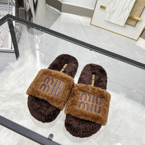 Cheap MIU MIU Slippers For Women #1245357 Replica Wholesale [$92.00 USD] [ITEM#1245357] on Replica MIU MIU Slippers