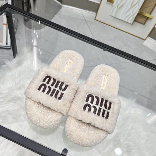 Cheap MIU MIU Slippers For Women #1245358 Replica Wholesale [$92.00 USD] [ITEM#1245358] on Replica MIU MIU Slippers