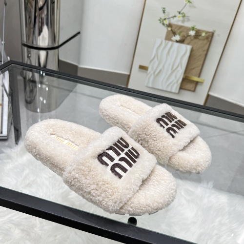 Cheap MIU MIU Slippers For Women #1245358 Replica Wholesale [$92.00 USD] [ITEM#1245358] on Replica MIU MIU Slippers