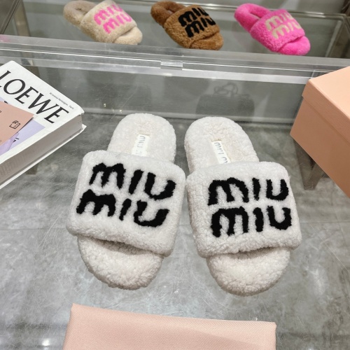 Cheap MIU MIU Slippers For Women #1245360 Replica Wholesale [$92.00 USD] [ITEM#1245360] on Replica MIU MIU Slippers