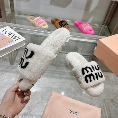 Cheap MIU MIU Slippers For Women #1245360 Replica Wholesale [$92.00 USD] [ITEM#1245360] on Replica MIU MIU Slippers