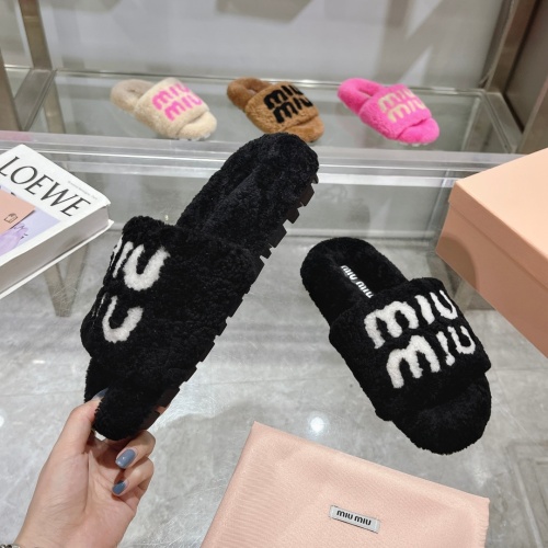 Cheap MIU MIU Slippers For Women #1245361 Replica Wholesale [$92.00 USD] [ITEM#1245361] on Replica MIU MIU Slippers