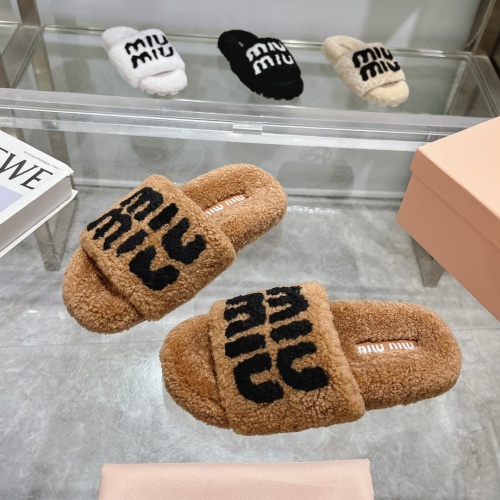 Cheap MIU MIU Slippers For Women #1245363 Replica Wholesale [$92.00 USD] [ITEM#1245363] on Replica MIU MIU Slippers