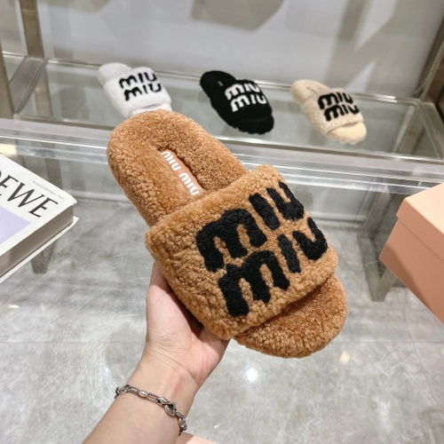 Cheap MIU MIU Slippers For Women #1245363 Replica Wholesale [$92.00 USD] [ITEM#1245363] on Replica MIU MIU Slippers