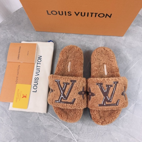 Cheap Louis Vuitton Slippers For Women #1245379 Replica Wholesale [$96.00 USD] [ITEM#1245379] on Replica Louis Vuitton Slippers