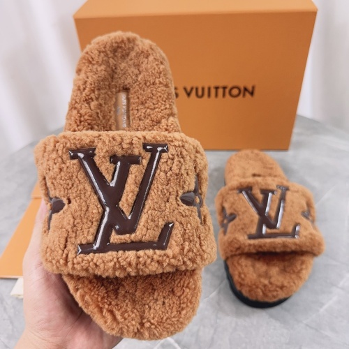 Cheap Louis Vuitton Slippers For Women #1245379 Replica Wholesale [$96.00 USD] [ITEM#1245379] on Replica Louis Vuitton Slippers